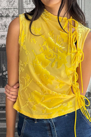 Burnout Tie Tank | Yellow