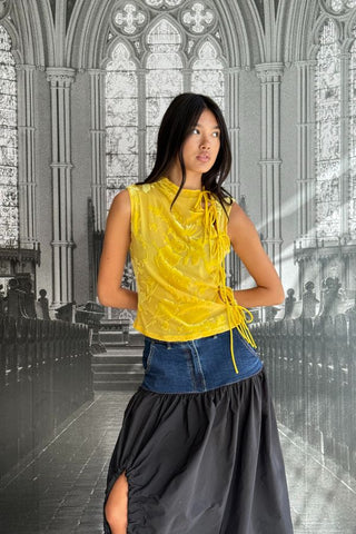 Burnout Tie Tank | Yellow