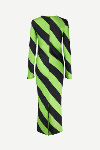 Alina Long Dress | Green Stripe