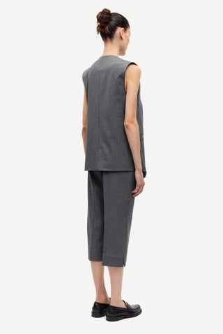 Saleni Vest | Dark Gull Gray Pinstripe