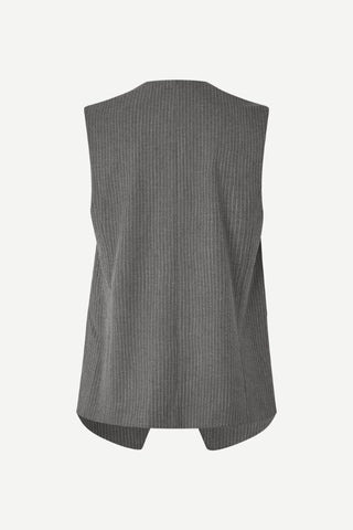 Saleni Vest | Dark Gull Gray Pinstripe