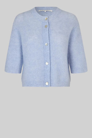 Andrea Knit Rib Cardigan | Brunnera Blue