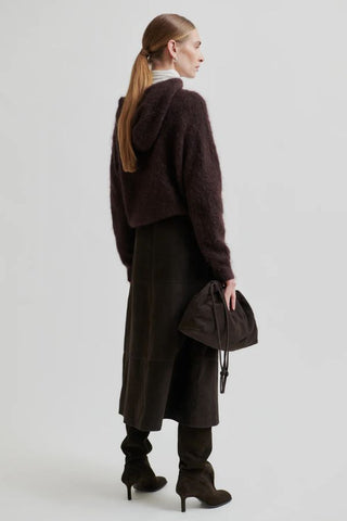 Anneleen Knit Hoodie | Chocolate Plum