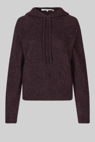 Anneleen Knit Hoodie | Chocolate Plum
