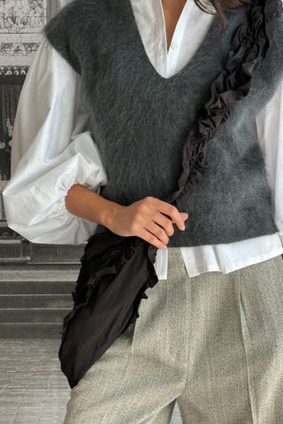 Camryn Knit Vest | Volcanic Ash