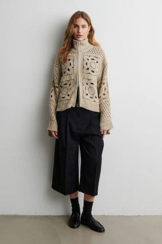 Crosette Knit Cardigan