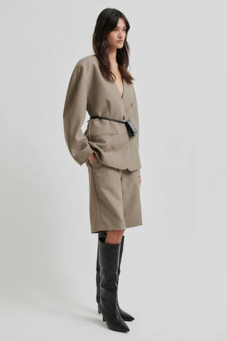 Level up Blazer | Mid Brown Melange