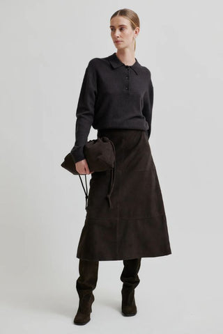 Vilena Knit Long Sleeve | Chocolate Brown