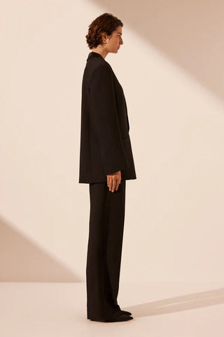 Adri Tuxedo Side Panel Pant | Black
