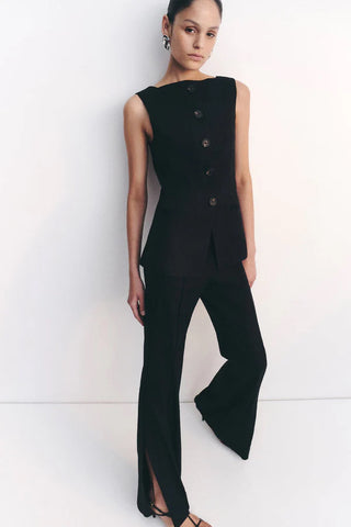 Kasbah Side Split Pant | Black