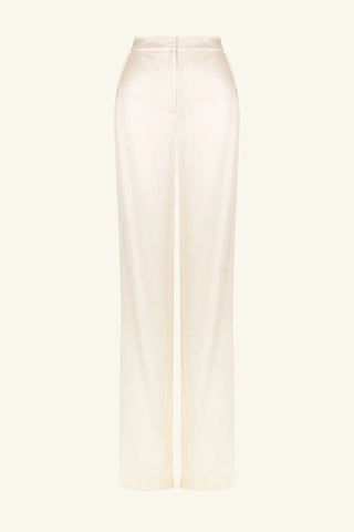 La Lune Mid Rise Straight Leg Pant | Cream