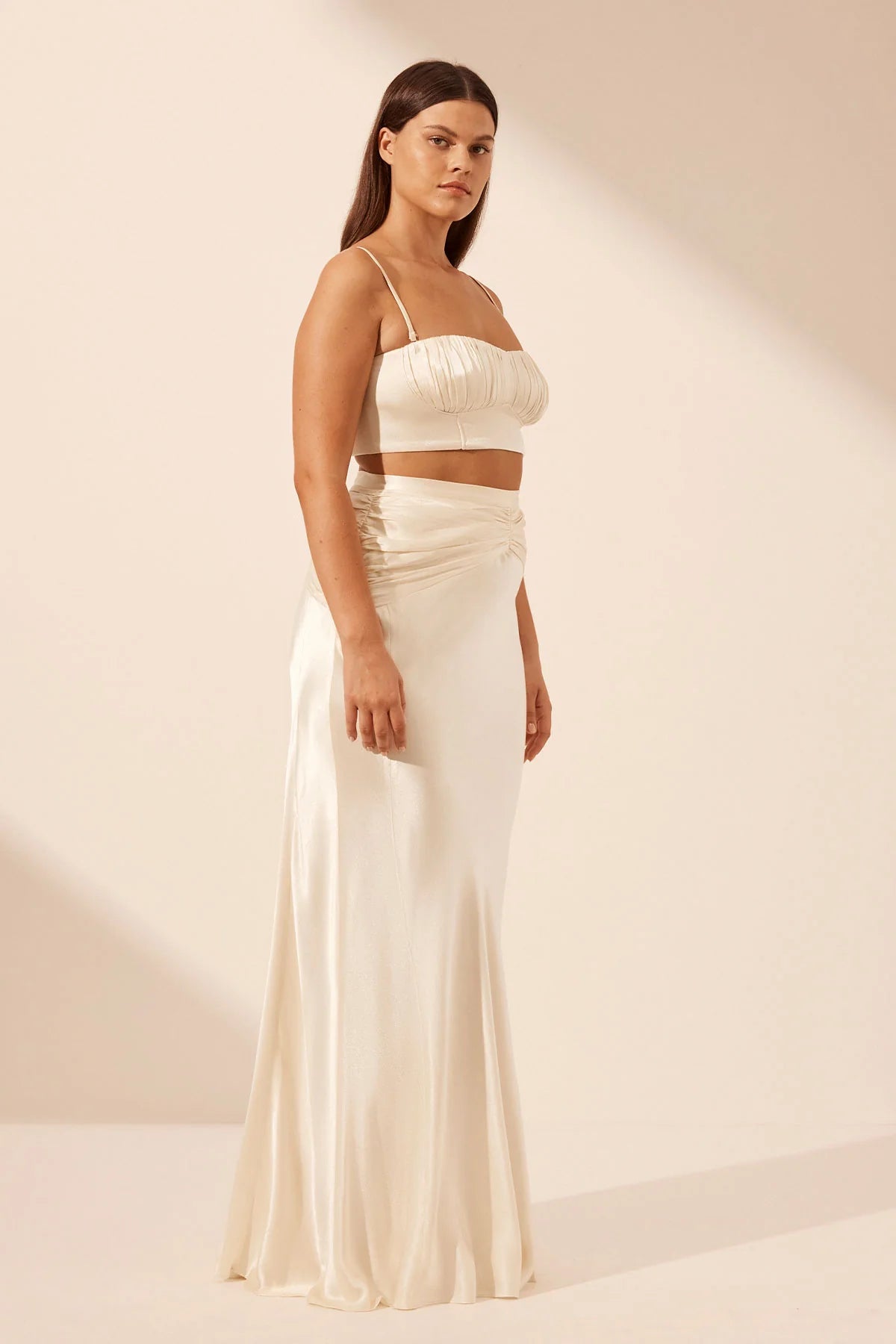 la lune ruched maxi dress La Lune Ruched Maxi Skirt