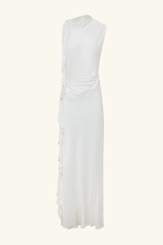 Agnes Draped Ruffled Maxi Dress