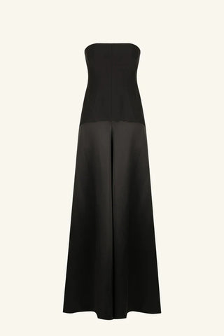 Adri Strapless Panelled Maxi Dress | Black