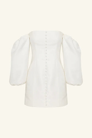 Calcite Off Shoulder Mini Dress | Ivory