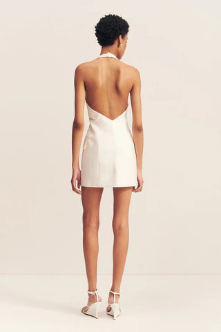 Calcite Tailored Wrap Mini Dress | Ivory
