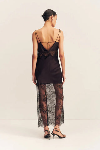 Labyrinth Lace Maxi Dress | Black