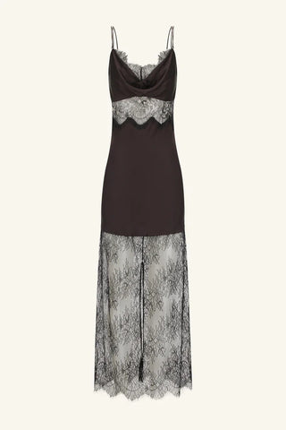 Labyrinth Lace Maxi Dress | Black