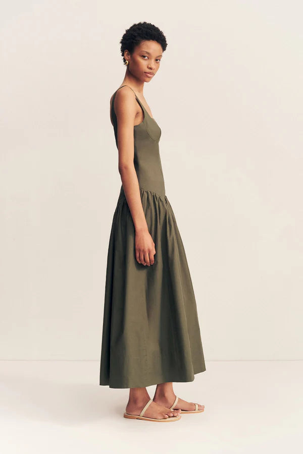 Maiori Square Neck Midi Dress