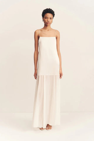 Moraya Dropped Waist Maxi Dress | Ivory