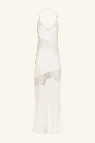 Stratus Lace Panelled Maxi Dress | Ivory