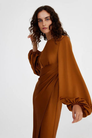 Lara Long Sleeve Dress | Caramel