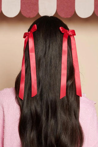 Cranberry Hair Bows | Ruby Red