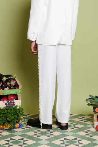 Dylan Pearl Trousers | Pearl Ivory