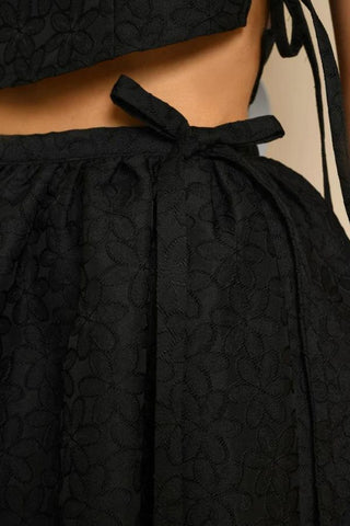 Marian Jacquard Midi Skirt | Black Ink