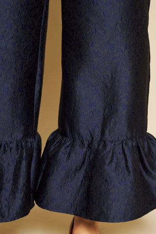 Orchid Jacquard Ruffle Trousers