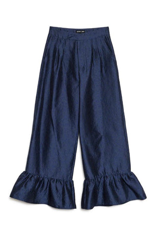 Orchid Jacquard Ruffle Trousers