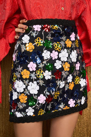 Wonderland Sequin Mini Skirt | Multicolour