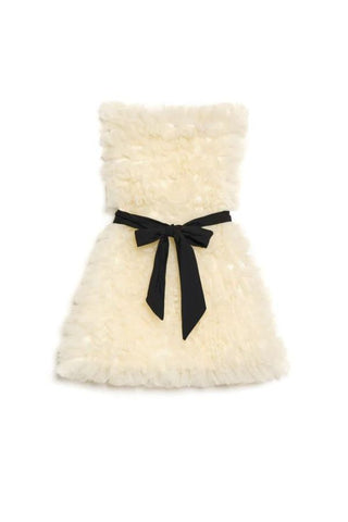 Cha Cha Ruffle Mini Dress | Foam Ivory