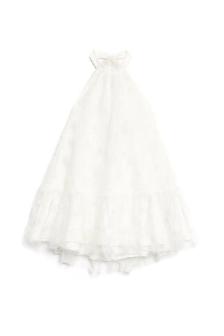Chance Floral Tulle Dress | Pearl White