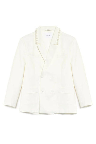 Harlow Pearl Blazer | Pearl Ivory
