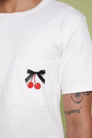 Rory Cherry Embroidery Shirt | Snow White