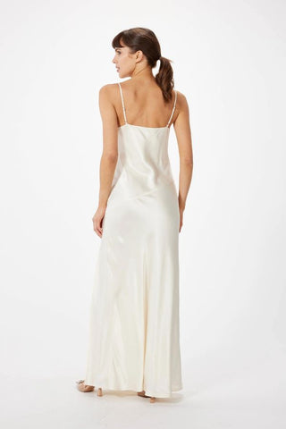 Ella Satin Dress | Ivory