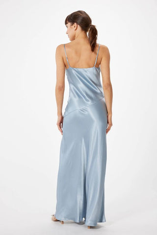 Ella Satin Dress | Slate Blue