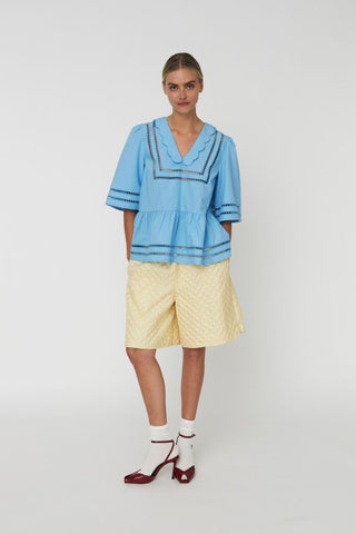 Quilted Silk Shorts