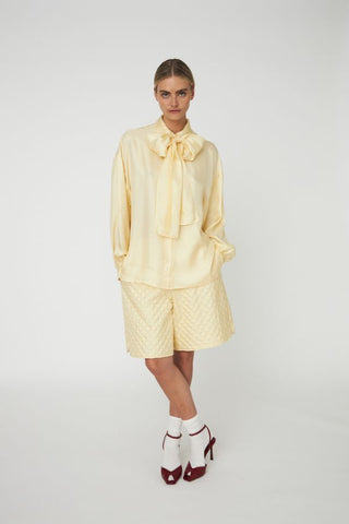 Quilted Silk Shorts