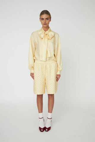 Quilted Silk Shorts