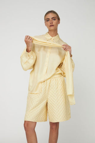 Quilted Silk Shorts