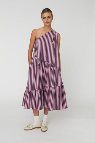 Striped Bow Maxi Dress