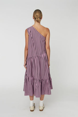 Striped Bow Maxi Dress