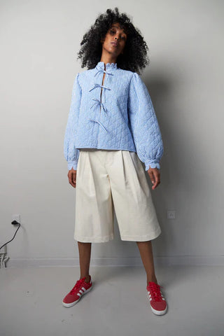 Mabel Gry Jacket | Blue/Creme