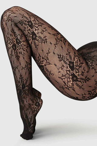 Rosa Lace Tights | Black