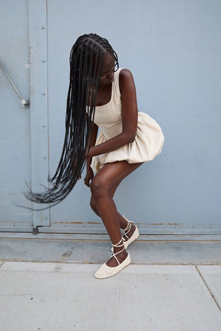 Abby Linen Dress | Beige Melange