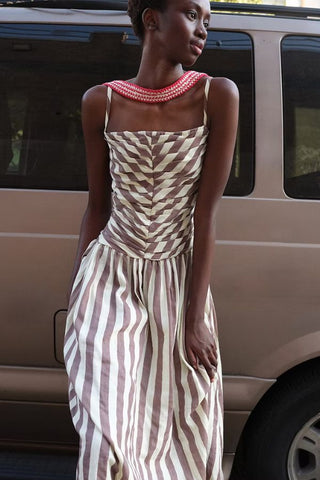 Nina Striped Maxi Dress