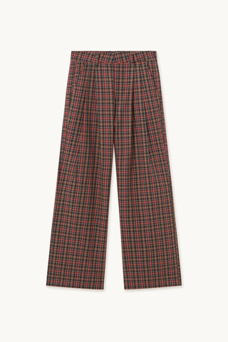 Check Pleated Pants