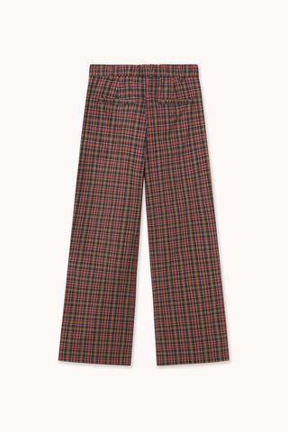 Check Pleated Pants